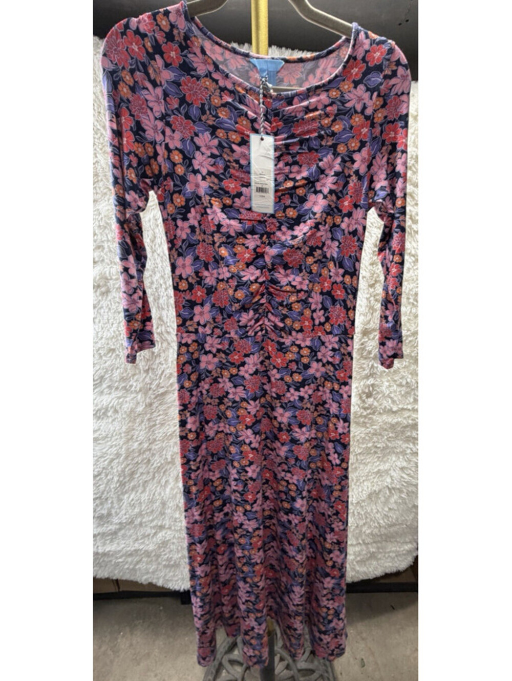 Draper James Tae Midi Dress Abstract Dahlia Women's Dress DRKO722 Sz XS NWT $125